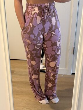Stars Above Purple and Brown Floral Lounge Pants